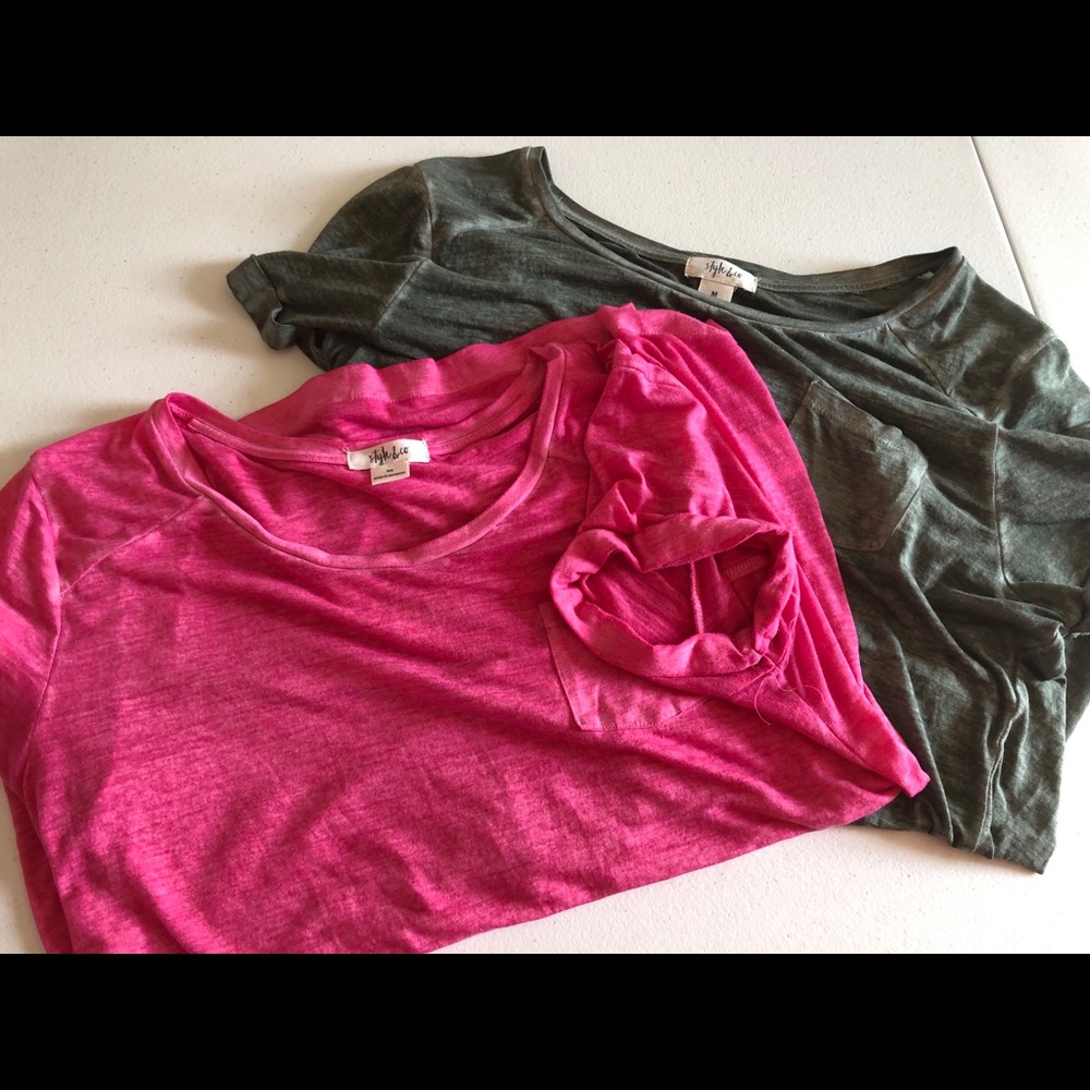 NWOT Style & Co Burnout Tees